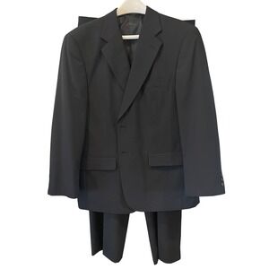 Bert Pulitzer Mens Pinstripe Two Button Suit Blazer & Pleated Pantsuit 42S 36x30